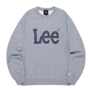 [LEE]LEE 빅 트위치 로고 맨투맨 그레이 LE2503CR01GR