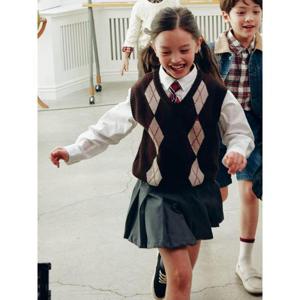 [빈폴키즈]플리츠 우븐 스커트 - 라이트 그레이 (BI5827G032)