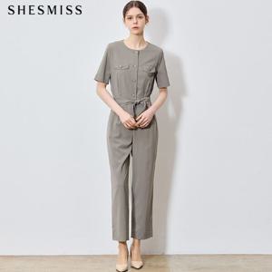 [쉬즈미스]MARIO우아한핏 벨티드 플랩 점프수트 (택가격 378000원)