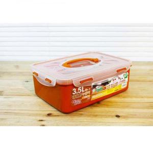 락스타 황토진공 누름락 직사각 5호-소 (3.5L) 플라스틱밀폐용기 밀폐용기 플라스틱용기 보관용기 김치통 김장통 진공김치통 누름판 김치누름판