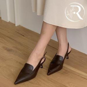 [디자이어로즈] 스틸레토 미들힐 5cm 슬링백 구두