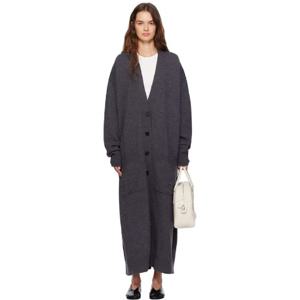 질샌더 가디건 그레이 롱 브이넥 니트 가디건 252249F095006