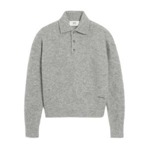 AMI Paris 아미 긴소매 폴로 셔츠 H25HPL405KN0021