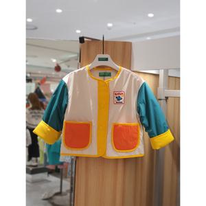 베네통키즈6 컬러 블록 패딩 점퍼 QAPD05541 25F