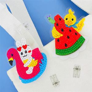 반짝반짝 보석십자수 아크릴 단면 집게 만들기 - 여름 옵션