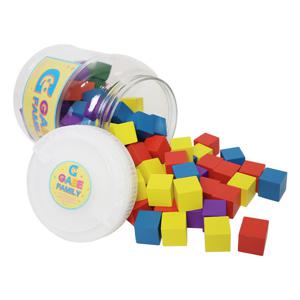 (가베가족)KS0158 큰솔2.5cm칼라쌓기100P(실속형)+통