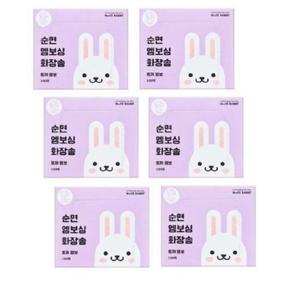 [화이트래빗] 화이트래빗 엠보싱 토끼엠보 화장솜 100매x6박스