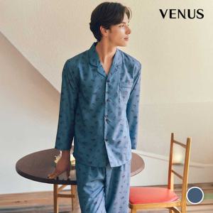 [비너스] 면 기모 고양이 나염 남성 파자마(VPA4552M)[VPA4552M]