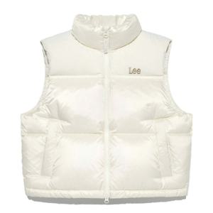 [LEE]LEE 우먼 릿지 크롭 다운 베스트 아이보리 LE2503VT60IV