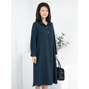 [모슬린]엄마옷 카라 반오픈 정장원피스 515FGH348 마담/중년여