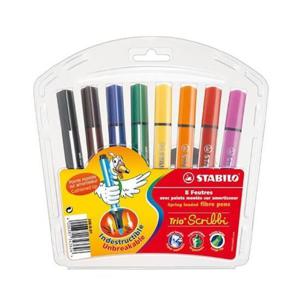 수성펜 스타빌로 트리오스크리비 유아용 미니8색 사인펜 세트