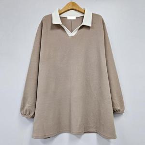 빅사이즈 503 헤이오픈카라배색훌티 DZYT801