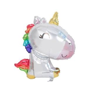 데코 PW 슈퍼쉐잎은박풍선 새틴시팅유니콘 파티 호일