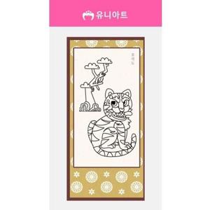 유니아트 2000 나만의 병풍 만들기 4폭 민화 DIY.584 (1개) 부품 소모품 자재 파츠