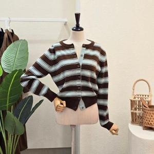 [포커스]FW5K3KC31994_컬러 스트라이프 라운드 가디건