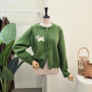 [포커스]FW5K3KC31993_강아지 라운드 집업 가디건