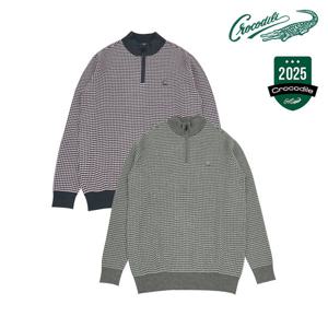 [25FW 신상] 팝콘 자카드 조직 하프 집업 니트 CDAABKR3314