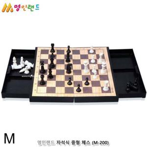 보드게임 명인랜드 자석식 중형 체스 200 보드게임 미니체스판 체스보드게임 체스보드 자석체스보드