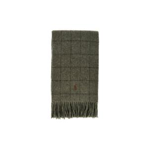 폴로랄프로렌 PC0743-350 포니 윈도우페인 플래드 체크 리버시블 프린지 머플러