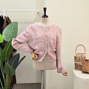 [포커스]FW5L9KC5258_투포켓 트위드 라운드 가디건