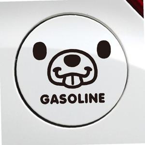메롱곰 가솔린 자동차 주유구스티커 블랙 차량용스티