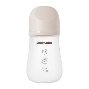 순수아 실리콘 코팅 유리젖병 노꼭지-240ml