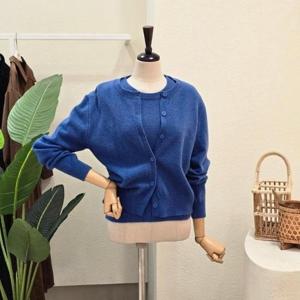 [포커스]FW5K3ST32294_솔리드 가디건 반팔 세트