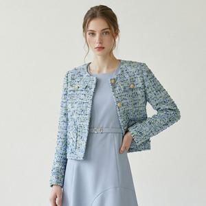 FOCUS  샤이닝 골드 버튼 트위드 자켓 PBINF6S1JK1001