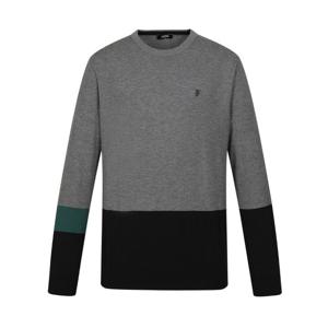 [팬텀]가을 남성 단가라 배색 라운드 니트 / 211E3SR801_GY_IC