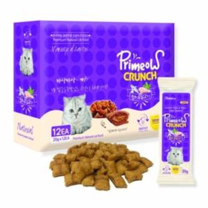 프리미요 크런치 참치 닭고기 20g 12P 고양이 간식