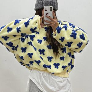 나야홍 / 아이우먼 리본세미크롭맨투맨 GBV998M601 빅사이즈