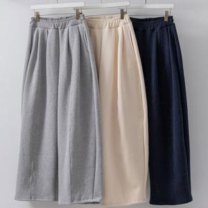 나야홍 / 빅사이즈바지 V973L601 볼륨핀턱양기모팬츠 YY