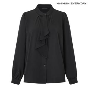 [미니멈][미니멈 에브리데이]클래식 셔링 드레이프 타이넥 블라우스 (EC1BA006D)