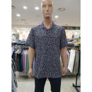 크로커다일 세이브존05 여름 신규 R/N 하와이안 오픈 카라 네이비 반팔 남방 AAWS2410 38