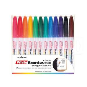 사무 문화 세필 화이트보드마카 12본 세트