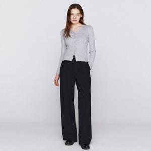 [지오다노]여성 와이드핏 투턱 플리츠 슬랙스 416504/05416504
