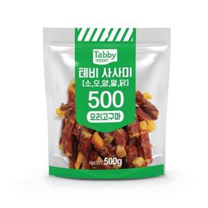 강아지져키 테비 사사미 오리 고구마 500g 강아지 애견 간식