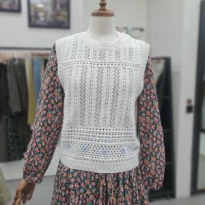 [써스데이아일랜드]손자수 니트 베스트 T252MVT137W