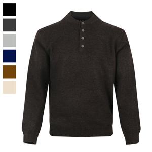 [리빌모아]남자 포네 솔리드 헨리넥 울 소프트 니트티 AT-KN-Q04