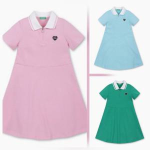 [베네통키즈]피케 반팔 원피스/5S-QAOP18531,QAOP17531