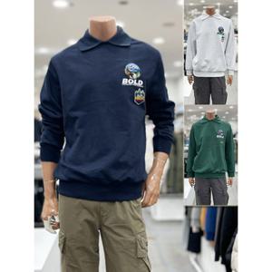 [지프]남녀공용 와펜장식 카라 맨투맨(JR1TSU814)