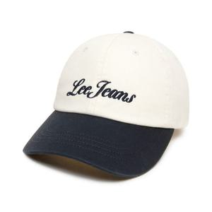 [LEE]LEE 레터링 배색 코튼 볼캡 네이비 LE2601CA03NA