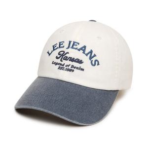 [LEE]LEE 리진스 레터링 피그 배색 볼캡 애쉬 블루 LE2601CA11AB
