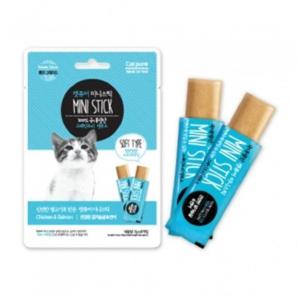 고양이사료 캣퓨어 미니스틱 닭가슴살n연어 8개입