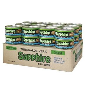 고양이간식 사파이어 젤리타입 고양이캔 헤어볼 1박스 80gx24개입