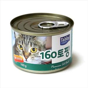 고양이간식캔 D18 테비 160토핑 참치오리지널160gX24개 1박스