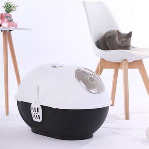 후드형 타원형 캡슐 고양이 화장실CF S11 블랙