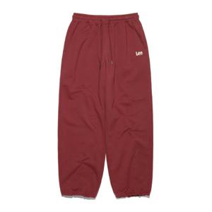 [LEE]LEE 펠트 트위치 로고 스웻 팬츠 레드 LE2601PT33RD