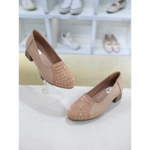 [블리아르]모던 비즈장식 여성 청키힐 로퍼 구두 5cm BLMD501219