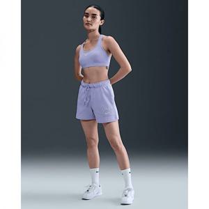 나이키 스포츠웨어 클럽 플리스 여성 미드라이즈 4인치 그래픽 쇼츠 - 라일락 아이스 HJ1283-533 274916